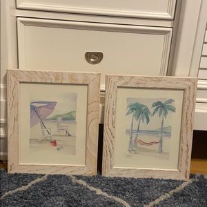 2 beach paintings